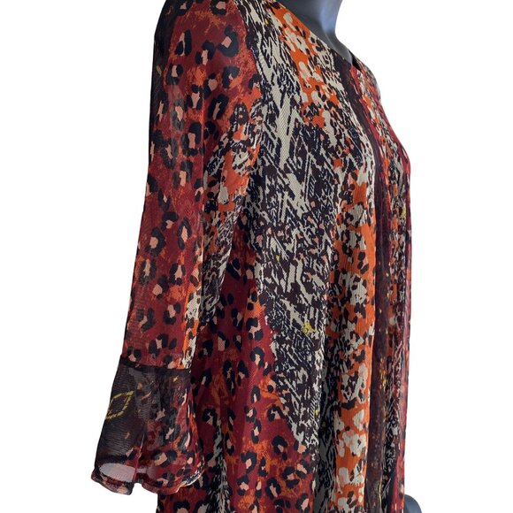Womens Cocomo Bell Sleeve Paisley print blouse - Picture 3 of 9